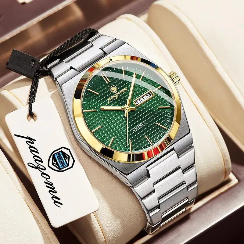 PAAZOMU Automatic Chronograph Watch – Stainless Steel Men's Watch