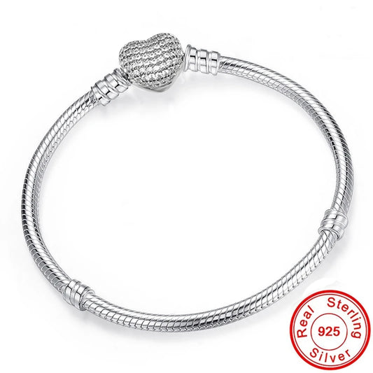 925 Sterling Silver Charm Bracelet – Classic Women's Jewelry