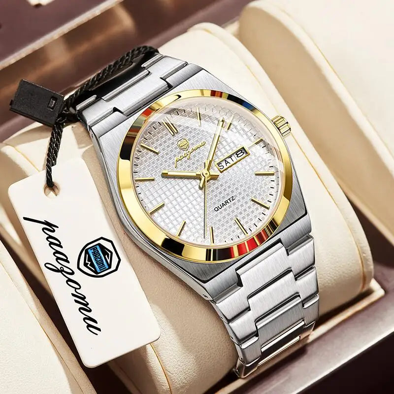 PAAZOMU Automatic Chronograph Watch – Stainless Steel Men's Watch