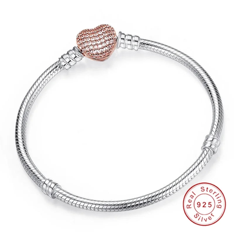 925 Sterling Silver Charm Bracelet – Classic Women's Jewelry