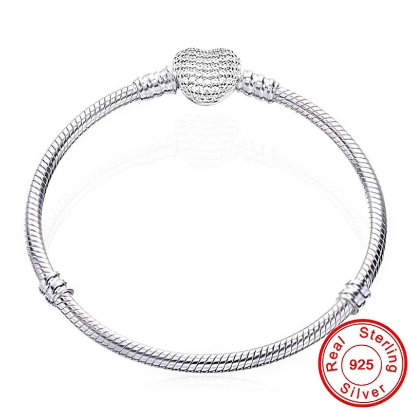 925 Sterling Silver Charm Bracelet – Classic Women's Jewelry