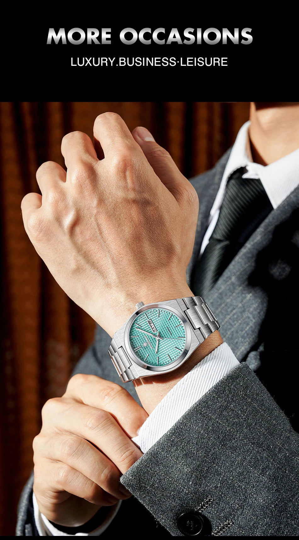 PAAZOMU Automatic Chronograph Watch – Stainless Steel Men's Watch