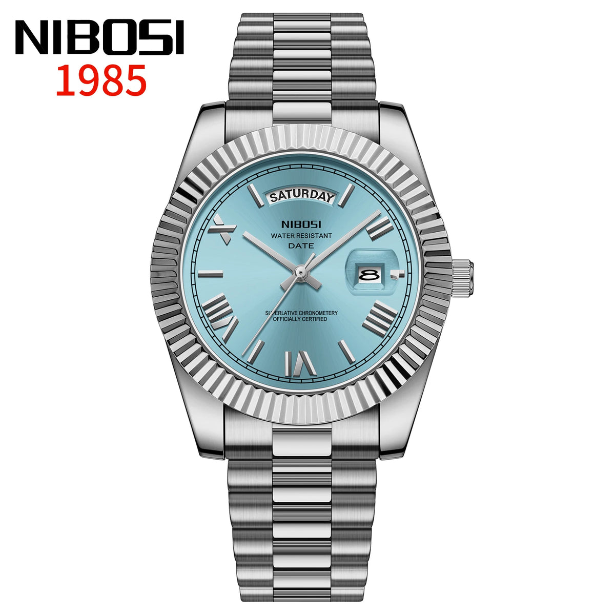 NIBOSI Men's Quartz Watch – Classic Roman Numeral Design