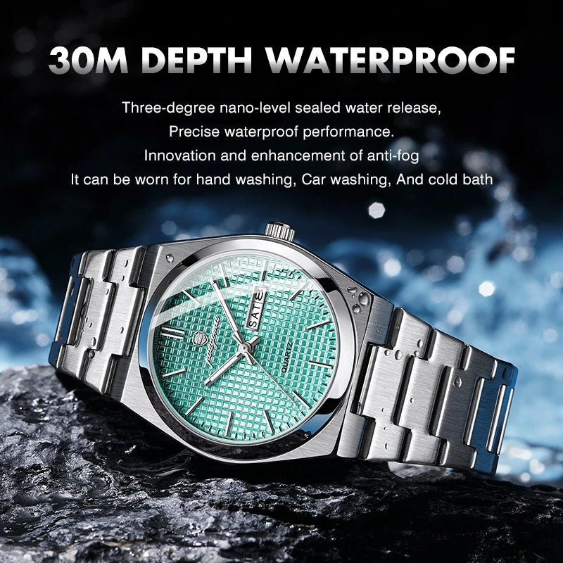 PAAZOMU Automatic Chronograph Watch – Stainless Steel Men's Watch
