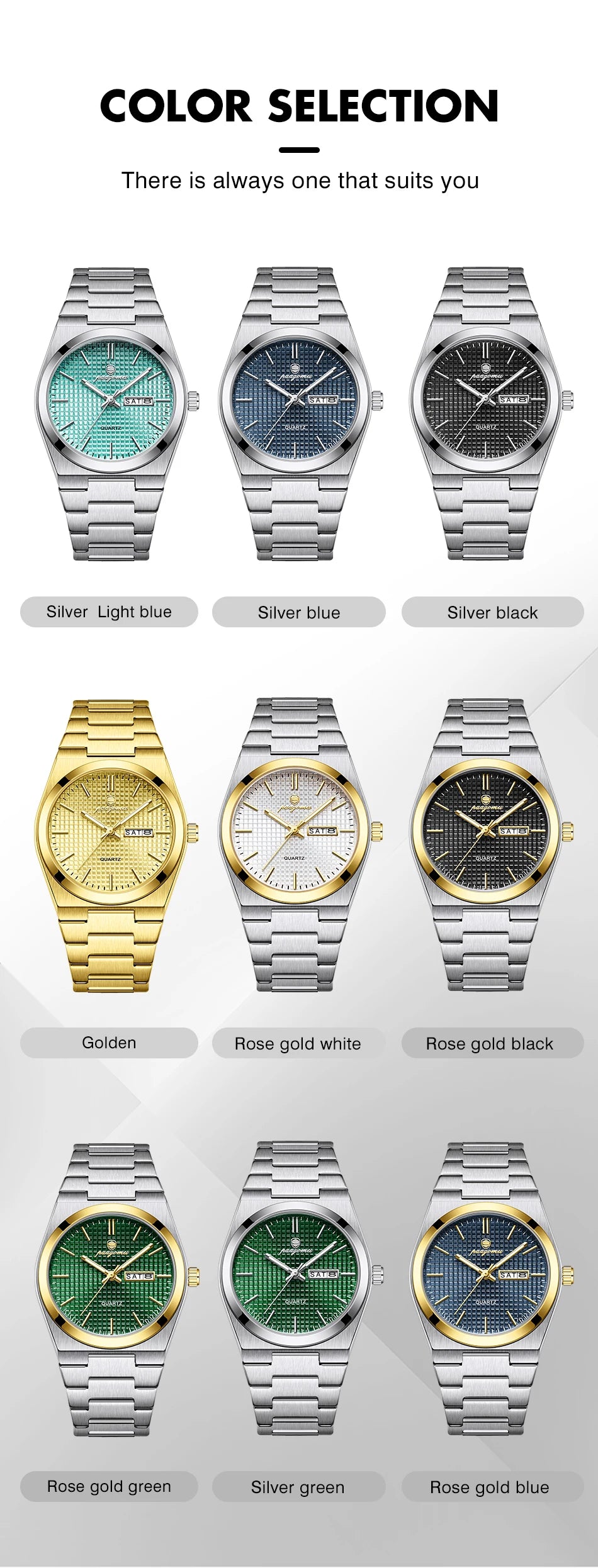 PAAZOMU Automatic Chronograph Watch – Stainless Steel Men's Watch