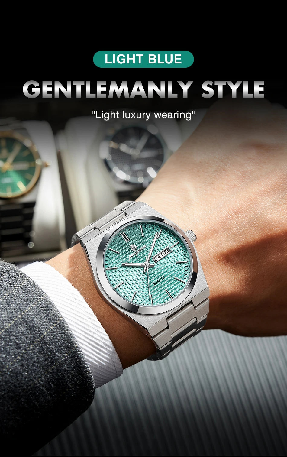 PAAZOMU Automatic Chronograph Watch – Stainless Steel Men's Watch