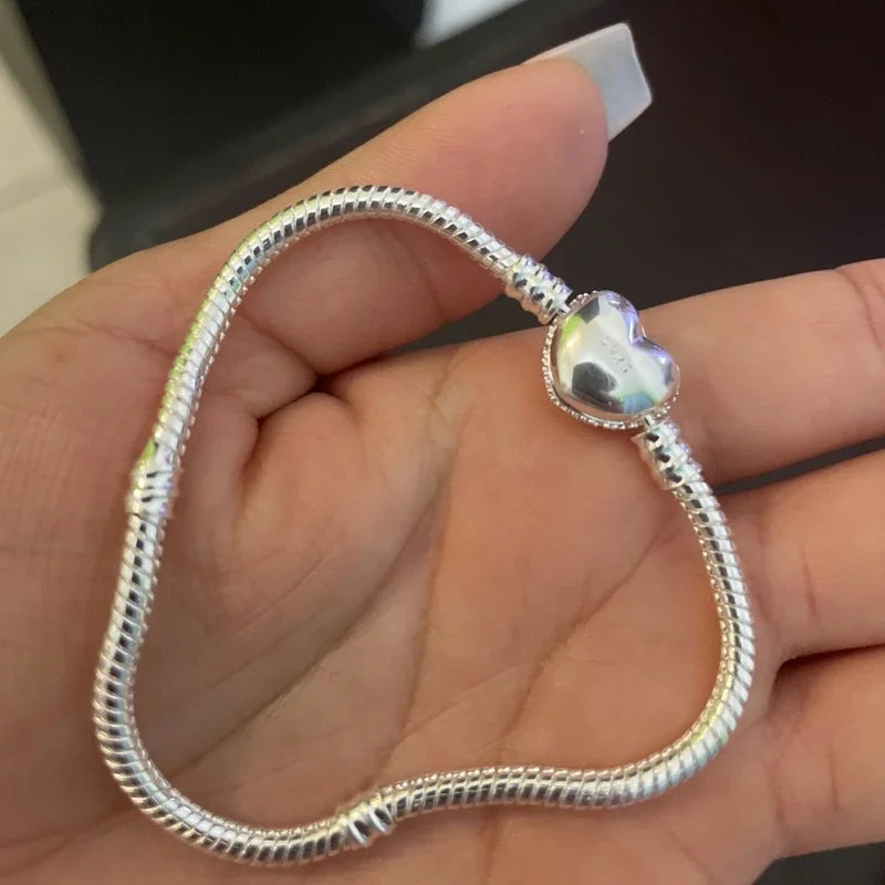 925 Sterling Silver Charm Bracelet – Classic Women's Jewelry