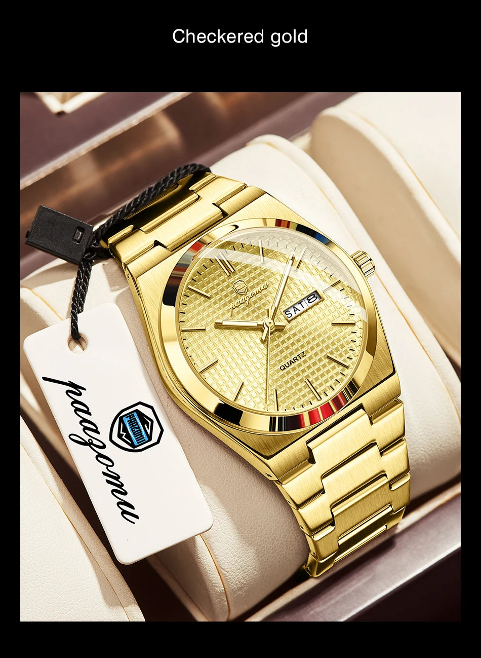 PAAZOMU Automatic Chronograph Watch – Stainless Steel Men's Watch