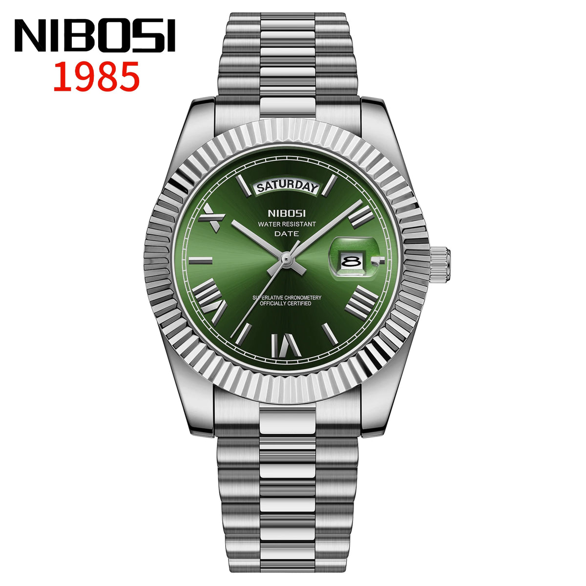 NIBOSI Men's Quartz Watch – Classic Roman Numeral Design