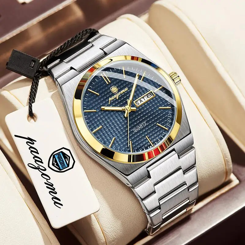 PAAZOMU Automatic Chronograph Watch – Stainless Steel Men's Watch