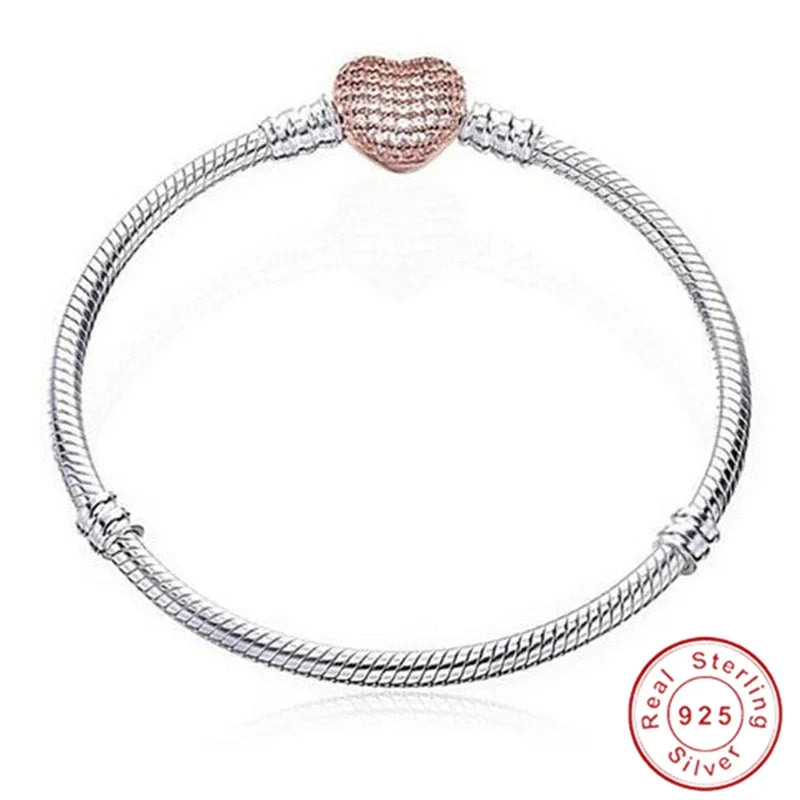 925 Sterling Silver Charm Bracelet – Classic Women's Jewelry
