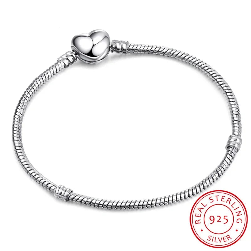 925 Sterling Silver Charm Bracelet – Classic Women's Jewelry
