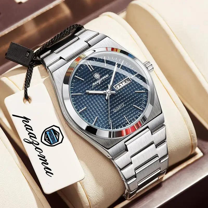 PAAZOMU Automatic Chronograph Watch – Stainless Steel Men's Watch