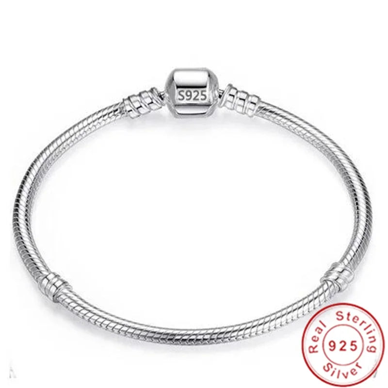 925 Sterling Silver Charm Bracelet – Classic Women's Jewelry