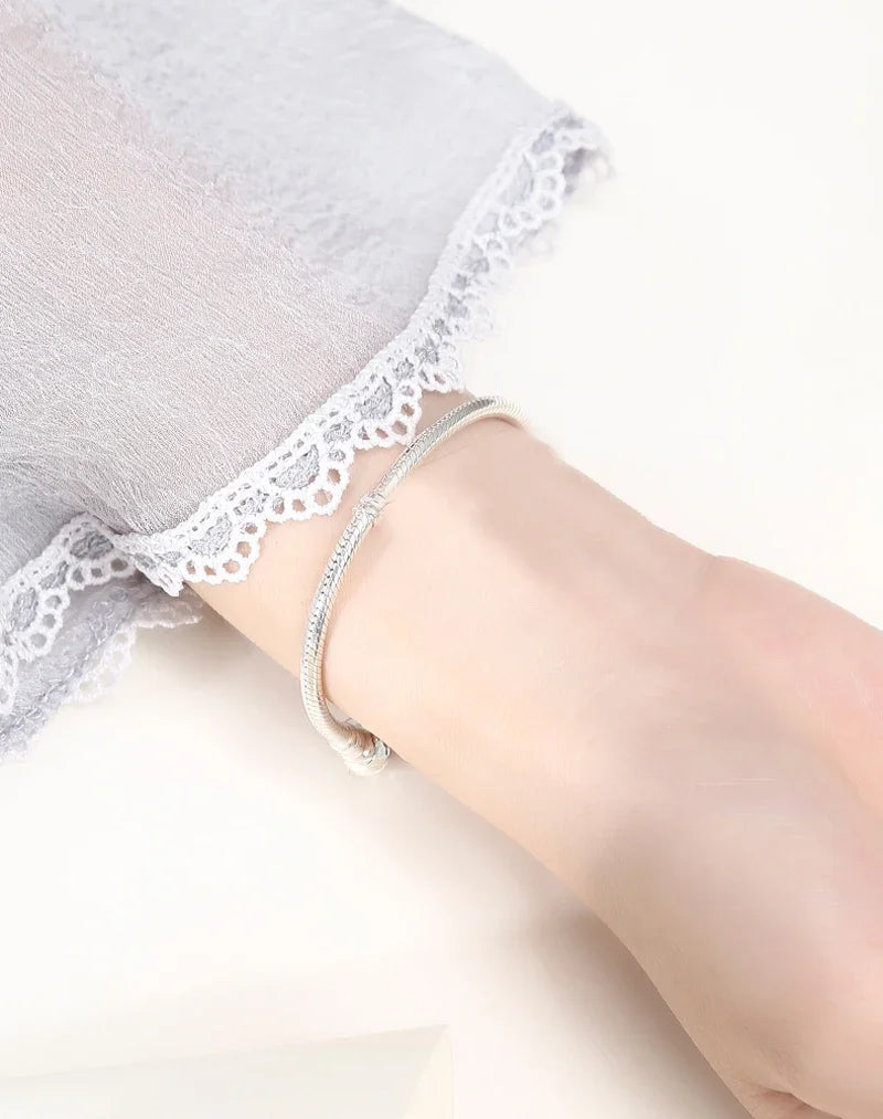 925 Sterling Silver Charm Bracelet – Classic Women's Jewelry