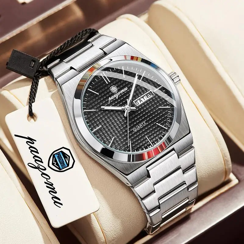 PAAZOMU Automatic Chronograph Watch – Stainless Steel Men's Watch