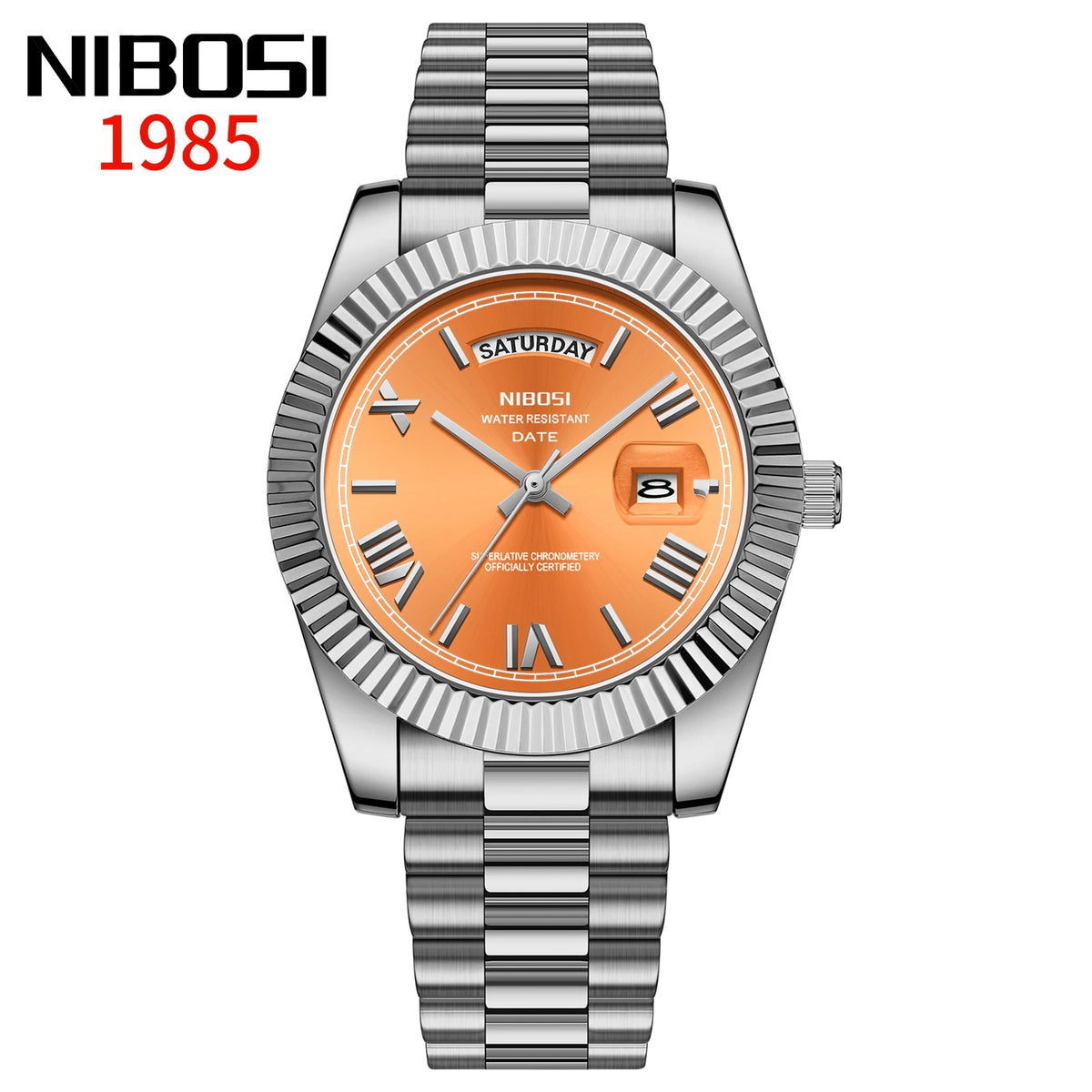NIBOSI Men's Quartz Watch – Classic Roman Numeral Design