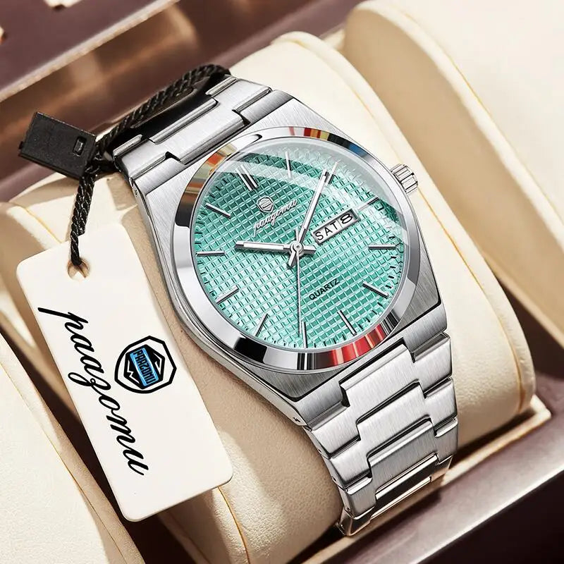 PAAZOMU Automatic Chronograph Watch – Stainless Steel Men's Watch
