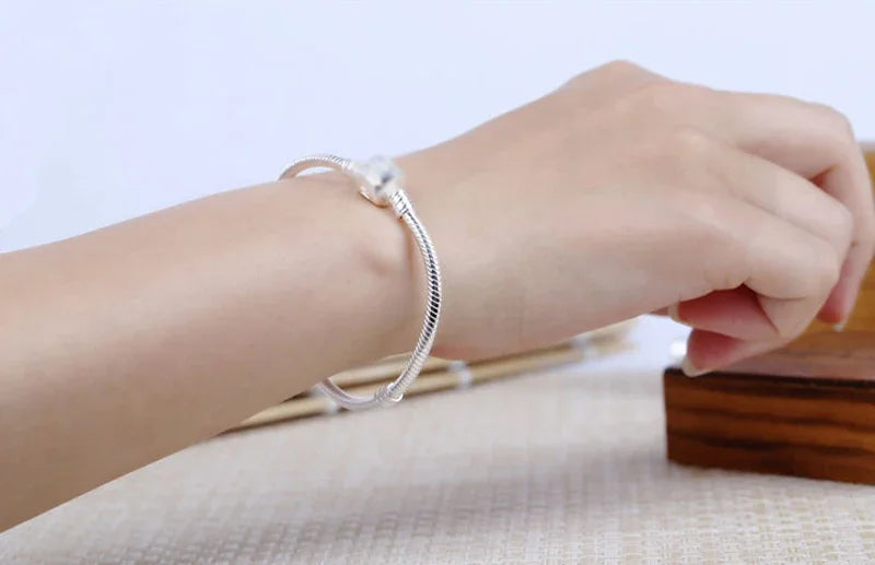 925 Sterling Silver Charm Bracelet – Classic Women's Jewelry