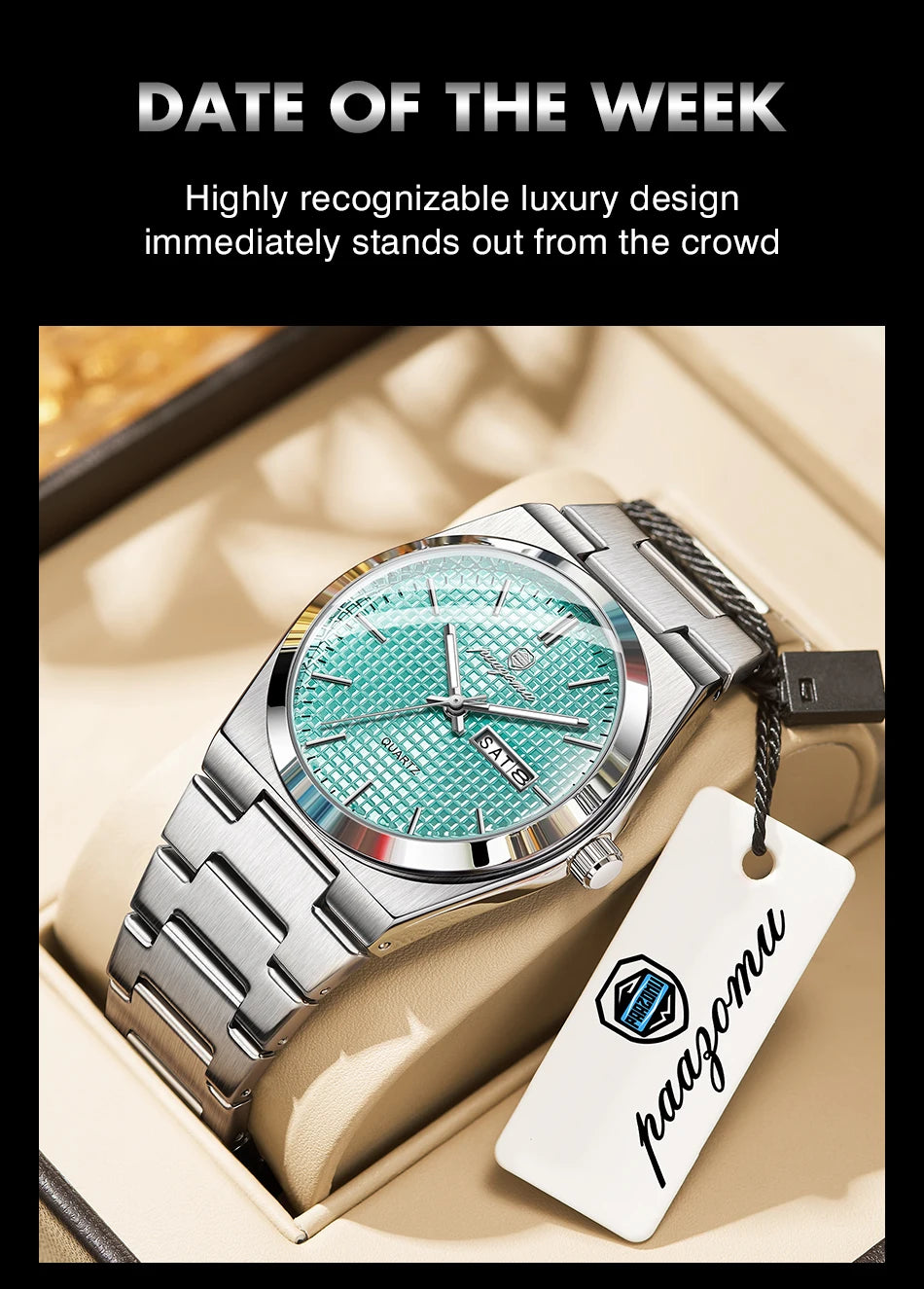 PAAZOMU Automatic Chronograph Watch – Stainless Steel Men's Watch