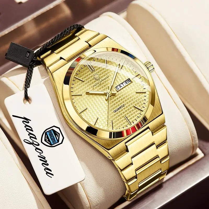 PAAZOMU Automatic Chronograph Watch – Stainless Steel Men's Watch